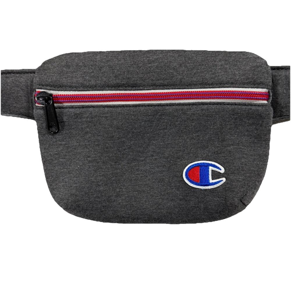 Champion Waist Bag Fanny Pack Gray Red Blue Adjustable Crossbody Bag